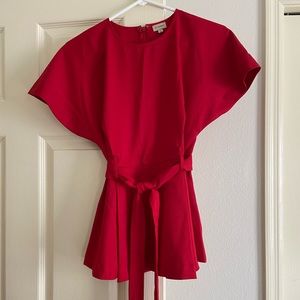 NWOT Vibrant Red Cremieux Top